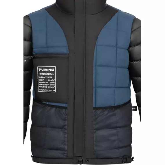 Куртка Viking Fishing Nord Storm XXL 200g 10K XXL к:black/navy, Розмір: XXL, фото , изображение 6